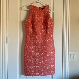Ann Taylor Coral Appliqué Sheath Dress - Size 6